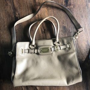 Michael Kors Hamilton East West Satchel Taupe